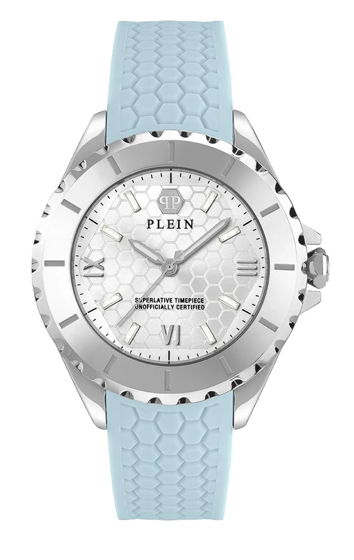 Philipp Plein Women's Analogue Quartz Watch with Silicone Strap PWPOA0124