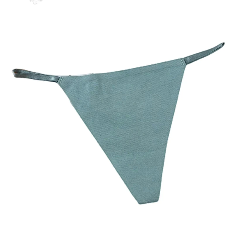 VHPNWJOB Underwear Women T-Shaped Sports Invisible Briefs Low Waist Thong Female Lingerie G-String Underwear-Dark Green-L-1Pc