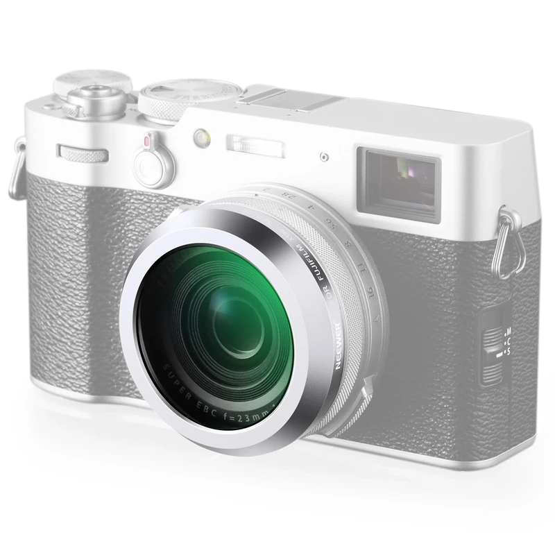 NEEWER Black Diffusion 1/4 Filter, Mist Dreamy Cinematic Effect Lens Filter for X100 Series Cameras, Multi Coated Optical Glass, for Fujifilm X100 X100S X100F X100T X100V X100VI Cameras (Silver Frame)