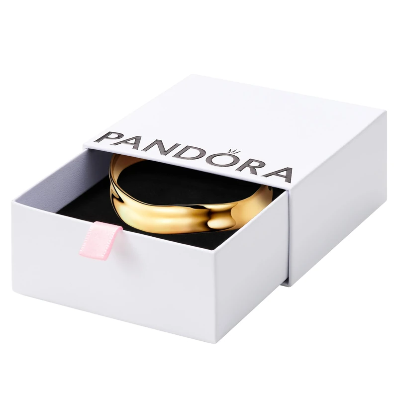 Pandora Essence 14k Gold-plated broad open bangle, 1