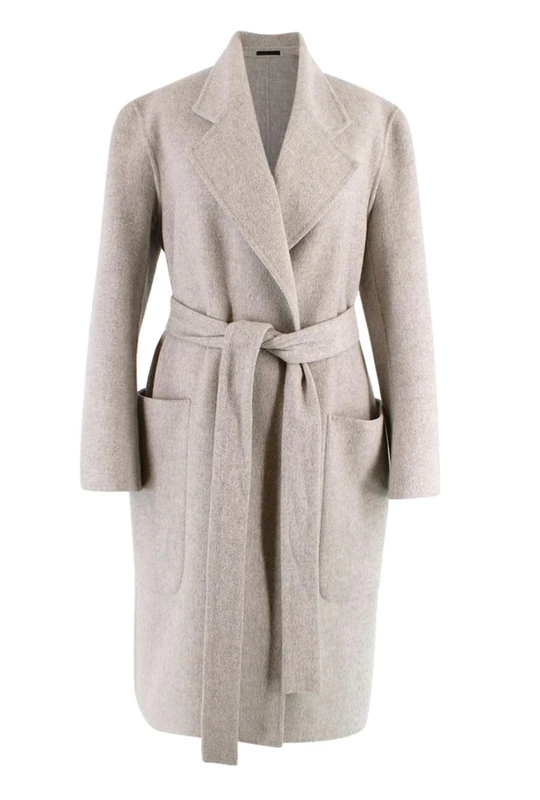 ACNE STUDIOS Pre-loved grey Carise double face wool & cashmere coat