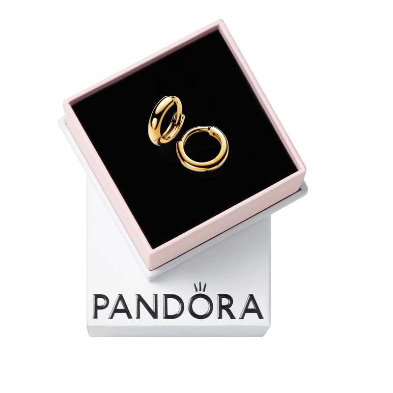 Pandora Essence 14k Gold-plated huggie hoop earrings