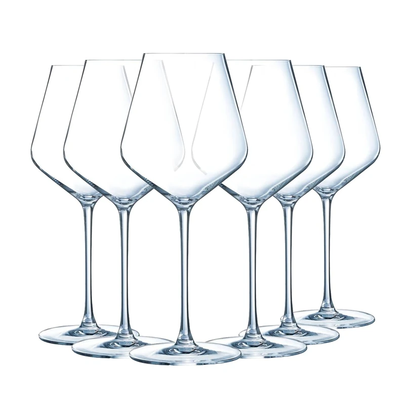 Chef&Sommelier - Distinction Collection - 6 Wine Glasses 38cl - Made in France - Sturdy Packaging - Image 1