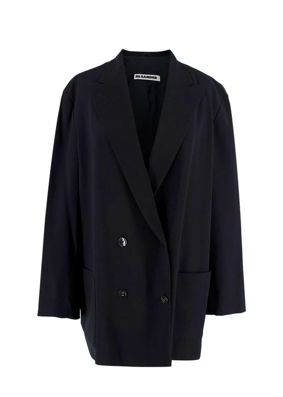 Jil Sander Pre-loved Black Wool Double Breasted Jacket