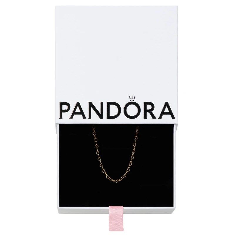 Pandora Heart 14k gold-plated collier, 45