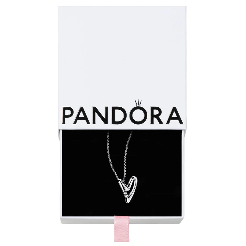 Pandora Essence Heart pendant sterling silver necklace, 70