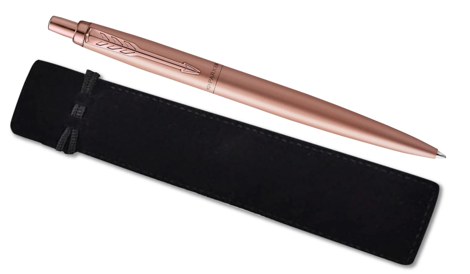 Parker Jotter Stainless Steel personalised parker pen engraved In Classy Gift Bag Ideal Anniversary, Birthday or Fathers Day Gift Perfect For Men & Women With Laser Engraving (Rose Gold)