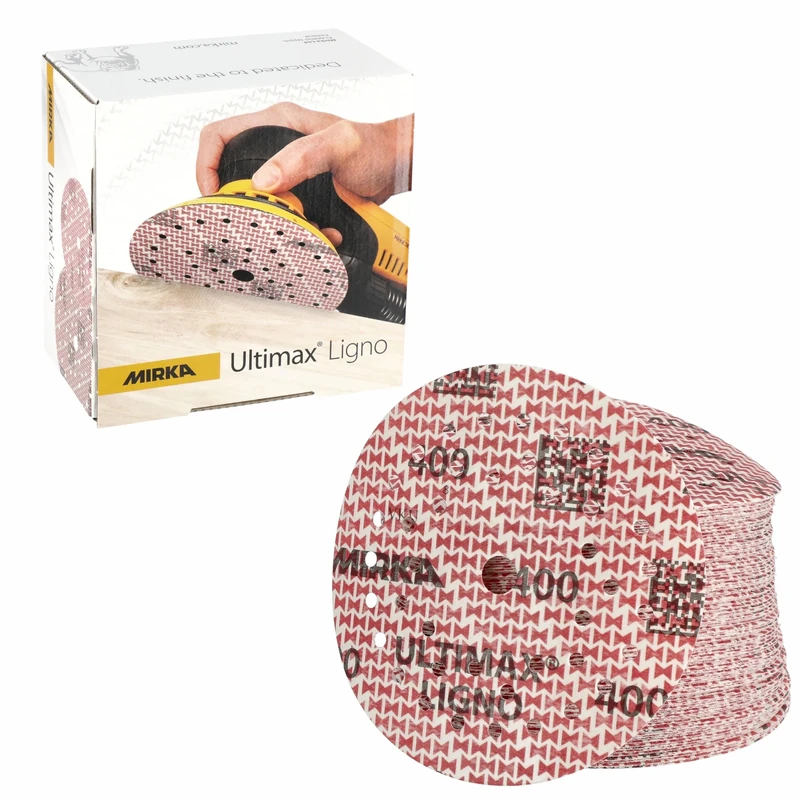 Mirka Ultimax Ligno Ø 125mm sanding discs Hook & Loop Multifit/grit 400/100 pieces/multi-perforation/for sanding wooden surfaces