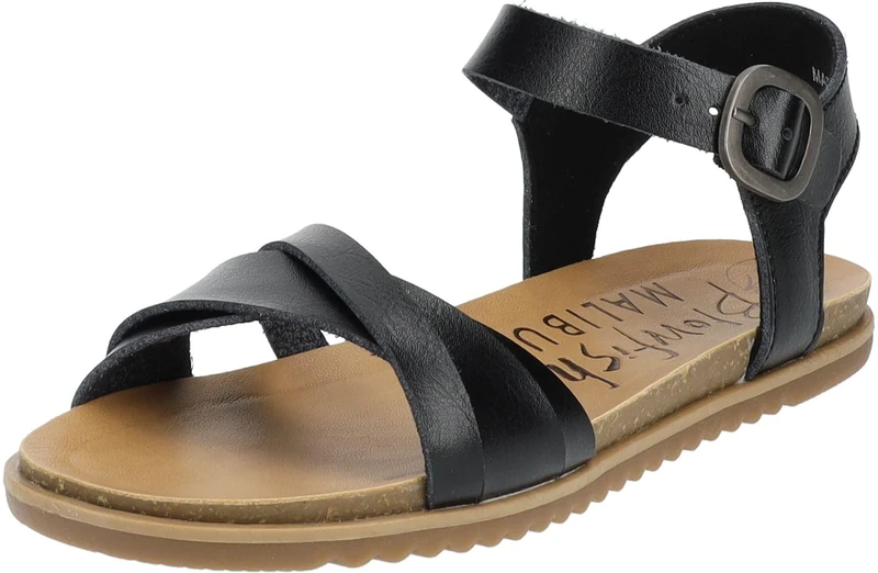 Blowfish Malibu Womens Monti-B Multi Strap Sandal, Black, UK 5