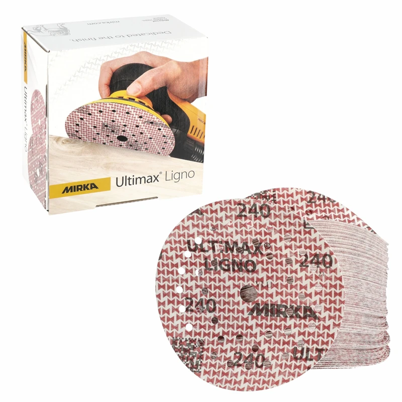 Mirka Ultimax Ligno 125mm Sanding Discs - 240 Grit (100 Pack)