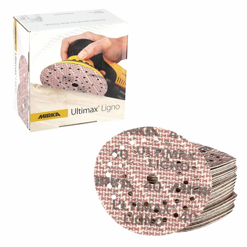 Mirka Ultimax Ligno Ø 125mm sanding discs Hook & Loop Multifit/grit 40/50 pieces/multi-perforation/for sanding wooden surfaces