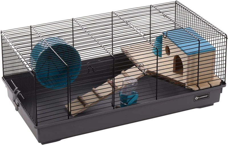 Flamingo HAMSTER CAGE JANG BLACK/GREY 58x31,5x22,5CM