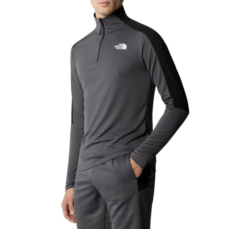 The North Face Mountain Athletic 1/4 Zip LS Blouse Anthracite Grey/TNF Black S - Image 1