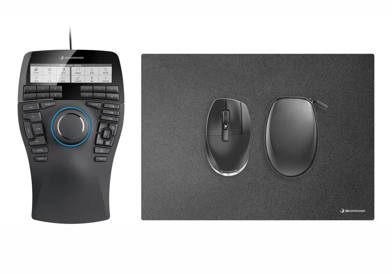 3Dconnexion SpaceMouse Enterprise Kit 2 (professional CAD solution, 3D mouse and CadMouse in a Kit, black)