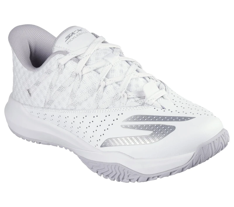 Skechers Women's Viper Court Rally Pickleball Sneaker, White, 10