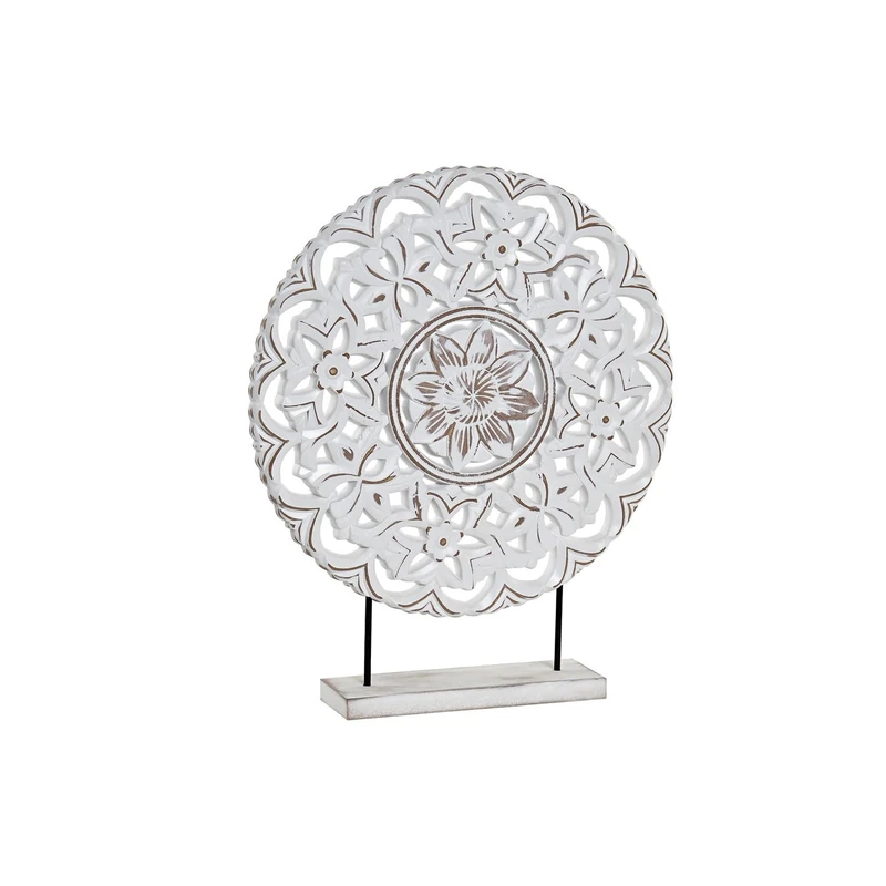 AlexandreHouse Decoration MDF 41 x 8 x 49 cm White Mandal - Image 1