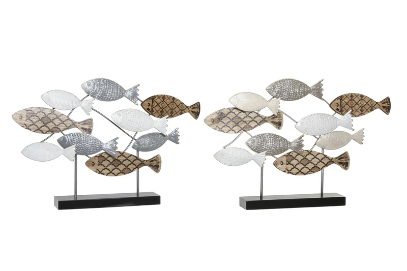 Decoration Metal 65.4 x 9.5 x 43 Peces 2 Surt. - Image 1