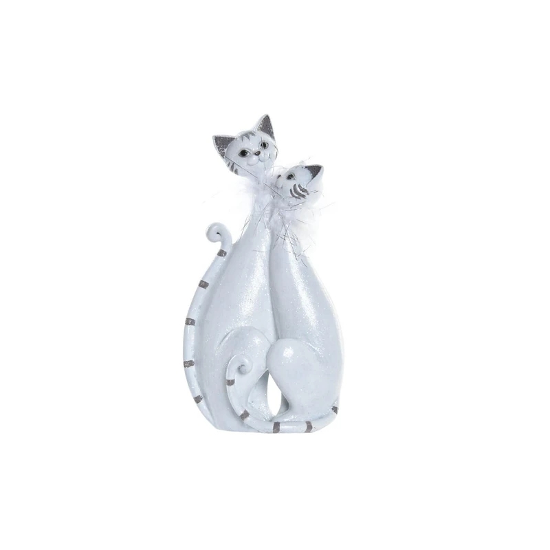 Resin Figure 15 x 10 x 29 cm Gatos Shiny White