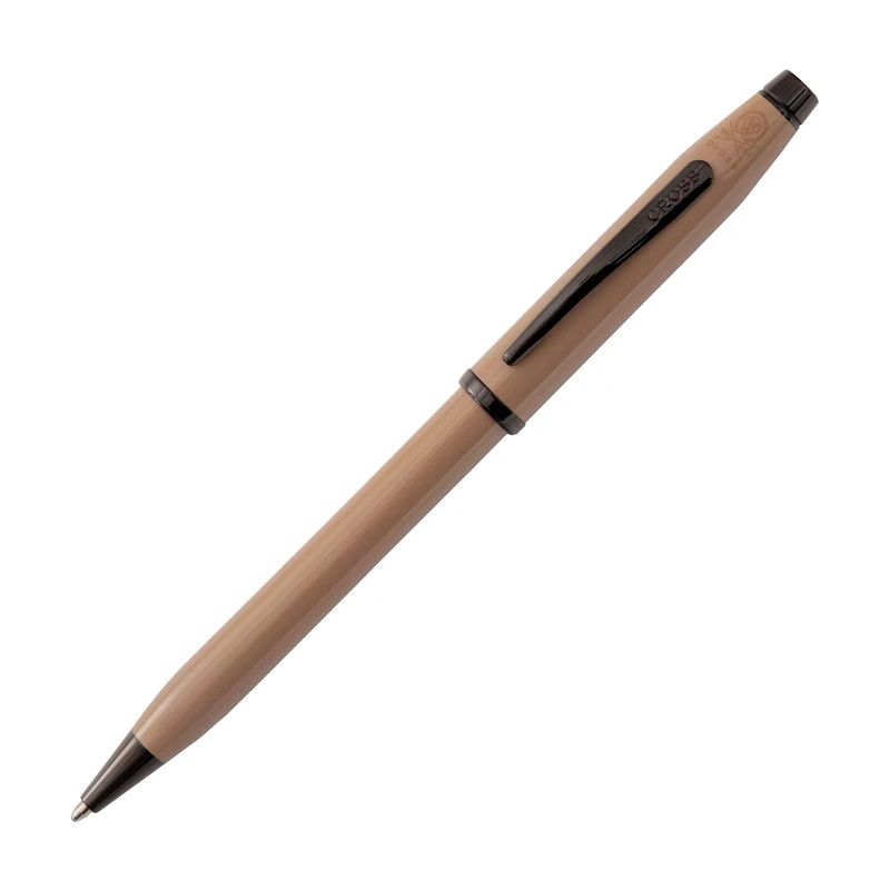 Cross Century II Ballpoint Pen with Black Ink - Earthy Beige/Black PVD with Premium Gift Box