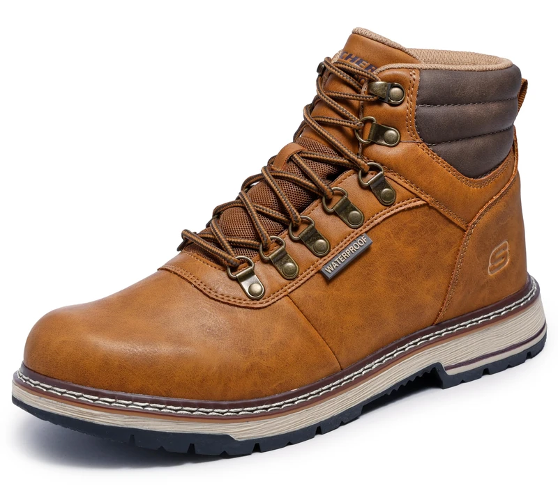 Skechers Men's Corado-Jaxx Fashion Boot, Wheat, 8 UK