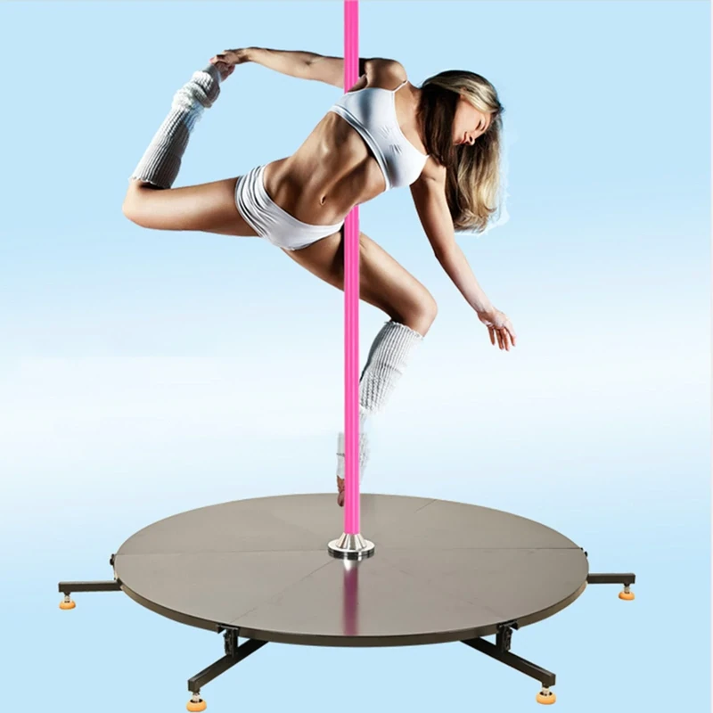 Stripper Pole, Spinning Static Dancing Pole Professional Outdoor Performance Mobile Stage Dance Pole Kit Removable 45mm for Home Gym Club Bar, 440LBS Weight Capacity