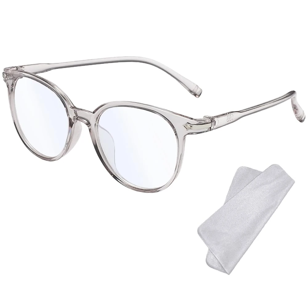 XFentech Blue Light Blocking Glasses - Fashion Oval Transparent Frame Reading Glasses Blue Light Eyeglasses Lightweight Anti Eyestrain Computer Gaming Eyewear Unisex