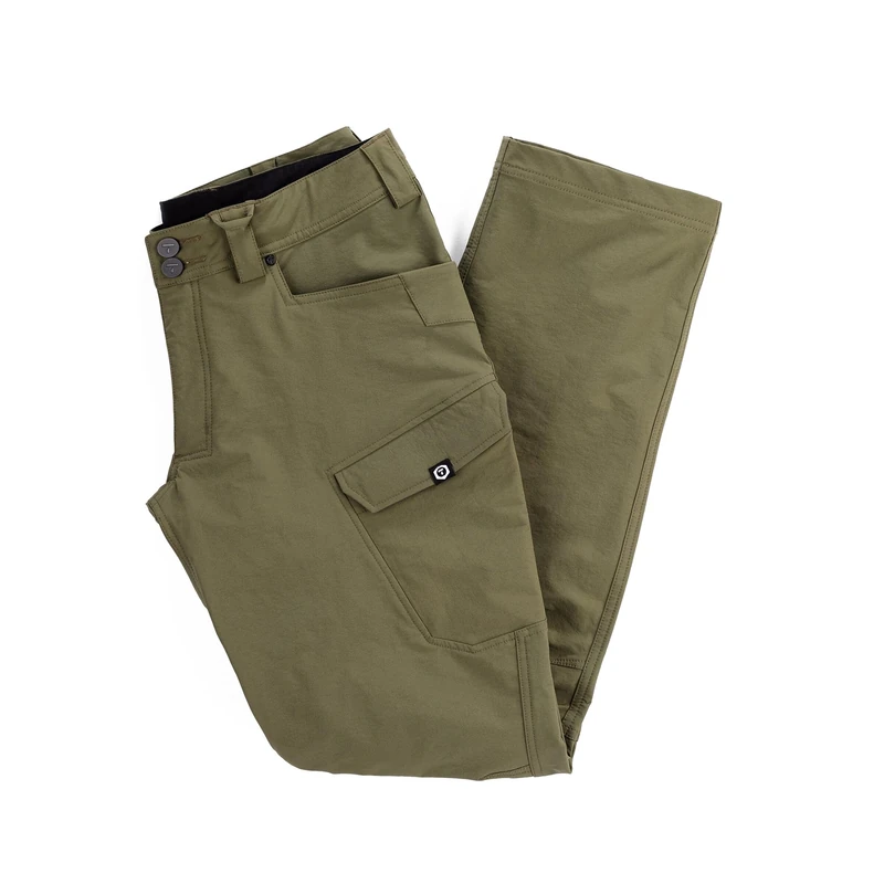 TRUEWERK Men's Work Pants - T2 WerkPant Technical Workwear, Water Resistant, Lightweight, Multi-Pocket with 4-Way Stretch, Olive, 38W x 30L