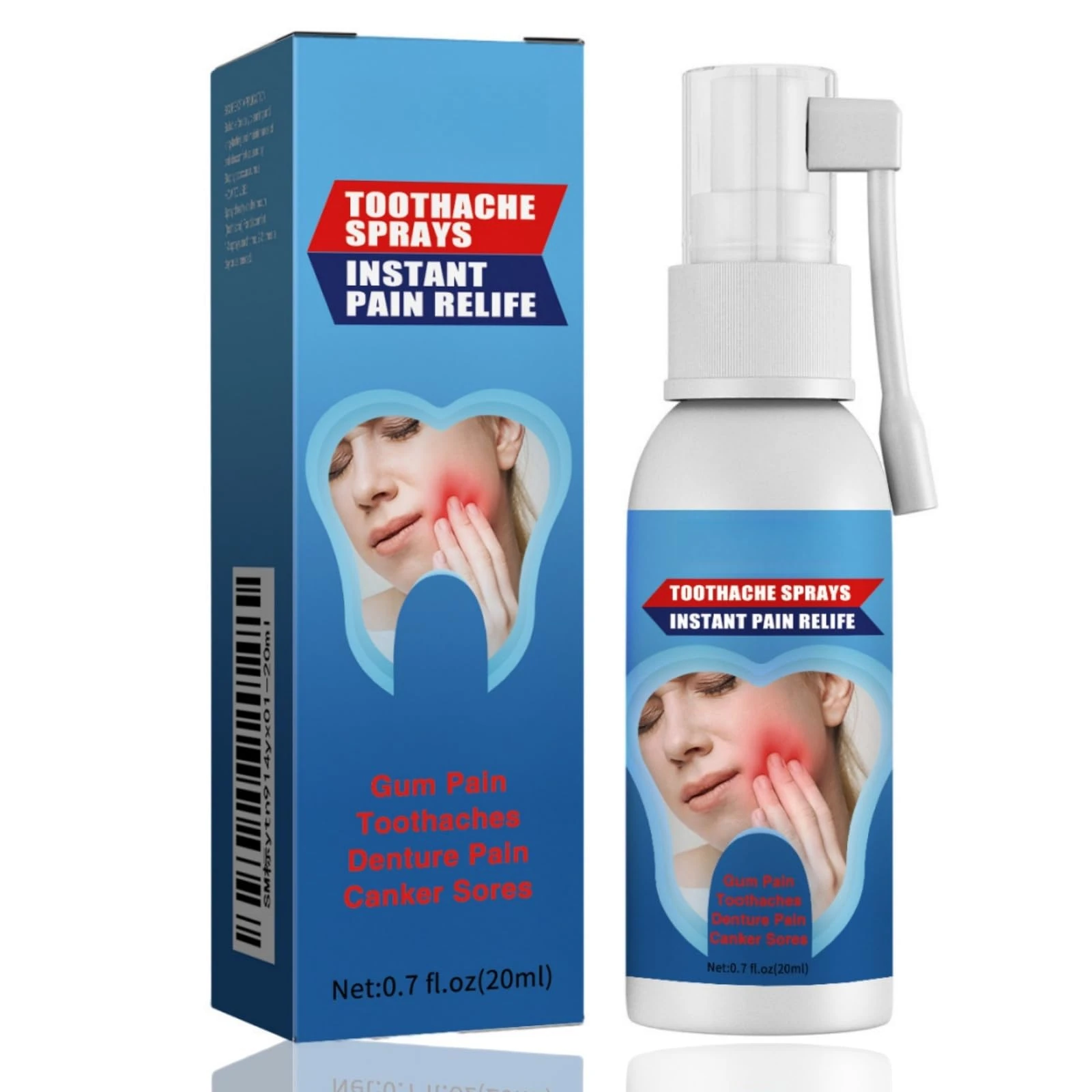 Toothache Relieving Spray,Tooth Pain Relief,Toothache Relief,Pain Spray for Dental Pain Relief,Tooth Numbing Spray,Toothache Pain Relief for Adult,Strong Pain Relief for Toothache,Gum Pain Spray