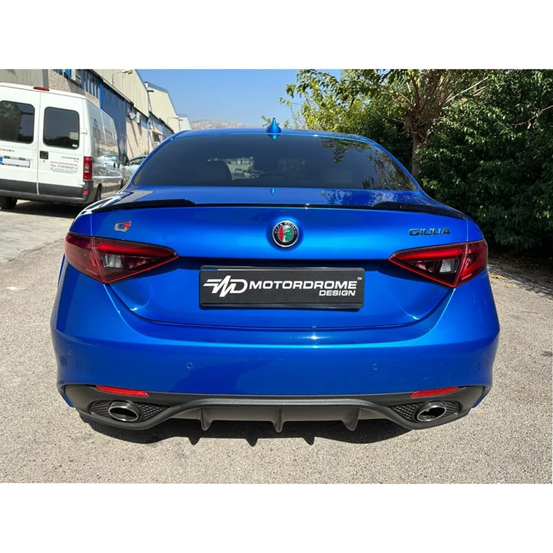 Motordrome Rear Lip Spoiler compatible with Alfa Romeo Giulia 2015- (PU) - Image 1