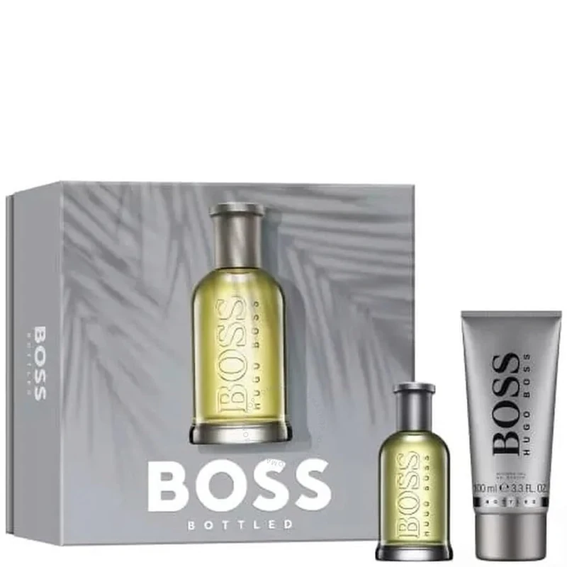 Boss Bottled by Hugo Boss for Men - 2 Pc Gift Set 1.6oz EDT Spray, 3.3oz Shower Gel