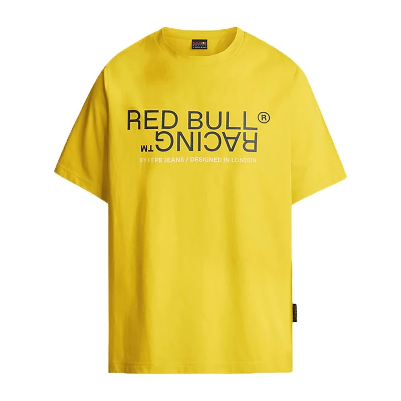 Red Bull Racing X Pepe Jeans Men's RBR Graphic Reflect TEE T-Shirt, Yellow (Yellow), L