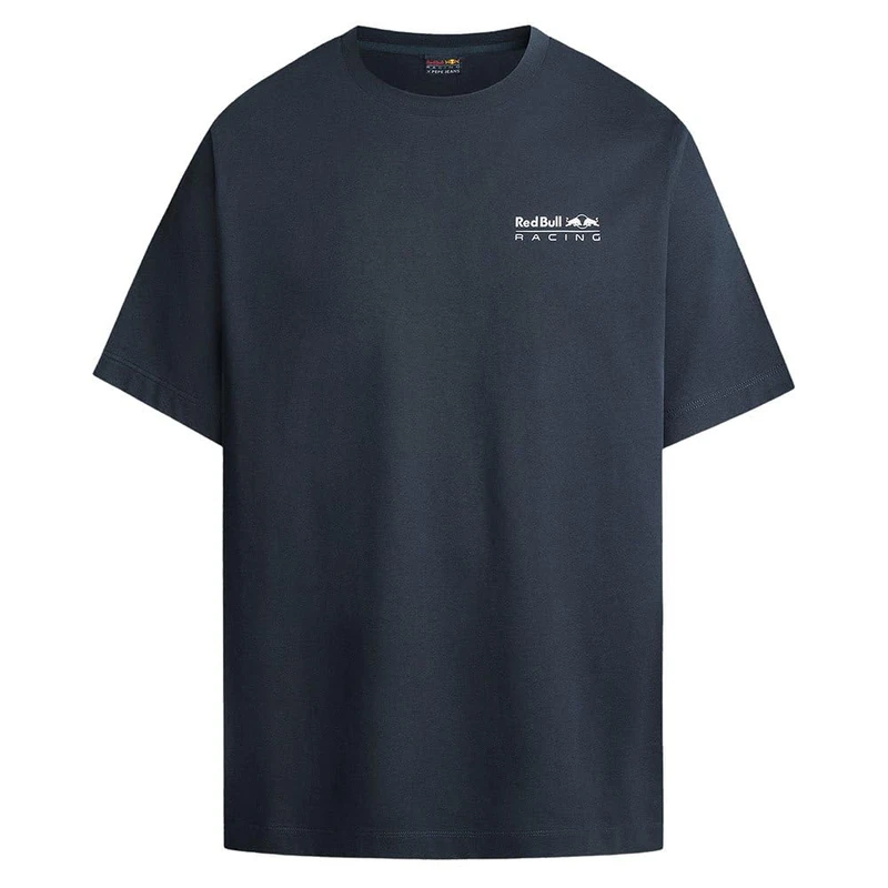 Red Bull Racing X Pepe Jeans Men's RBR Pit Stop Crew TEE T-Shirt, Blue (Dulwich Blue), M