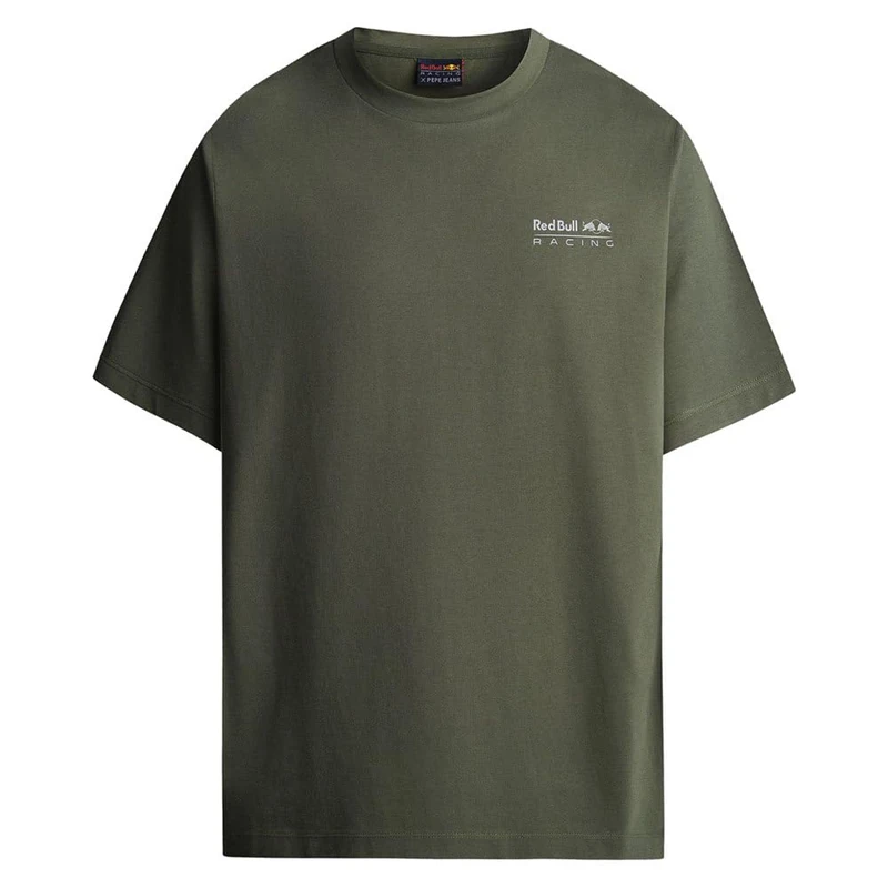 Red Bull Racing X Pepe Jeans Men's RBR Pit Stop Crew TEE T-Shirt, Green (Regent Green), XS