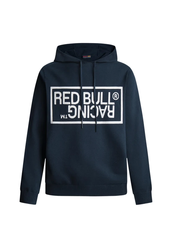 Red Bull Racing X Pepe Jeans Men's RBR Intarsia Logo Knit Hoody Knitwear, Blue (Dulwich Blue), XS