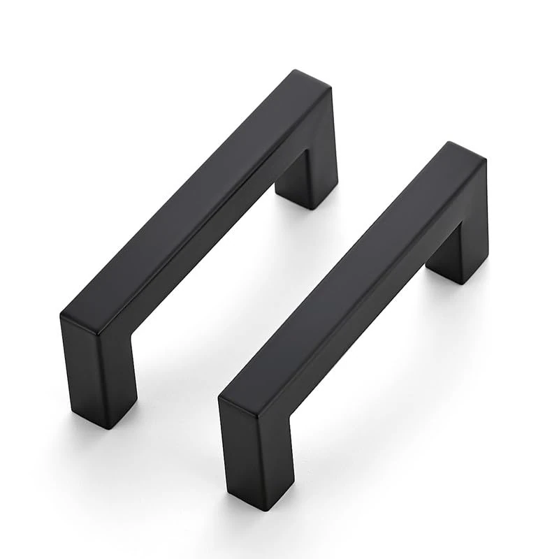 Ravinte 20 Pack Kitchen Door Handles Black Handles for Cupboards 76mm Cupboard Pulls Kitchen Cabinet Pulls Square Bar Wardrobe Hardware Cabinet Door Hardware