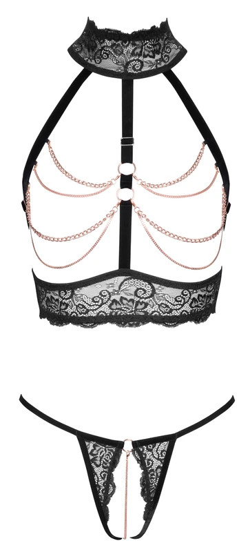 Abierta Fina Women's Chain Set Open Black M