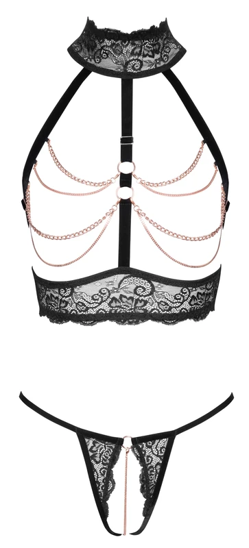 Abierta Fina Women's Chain Set Open Black L