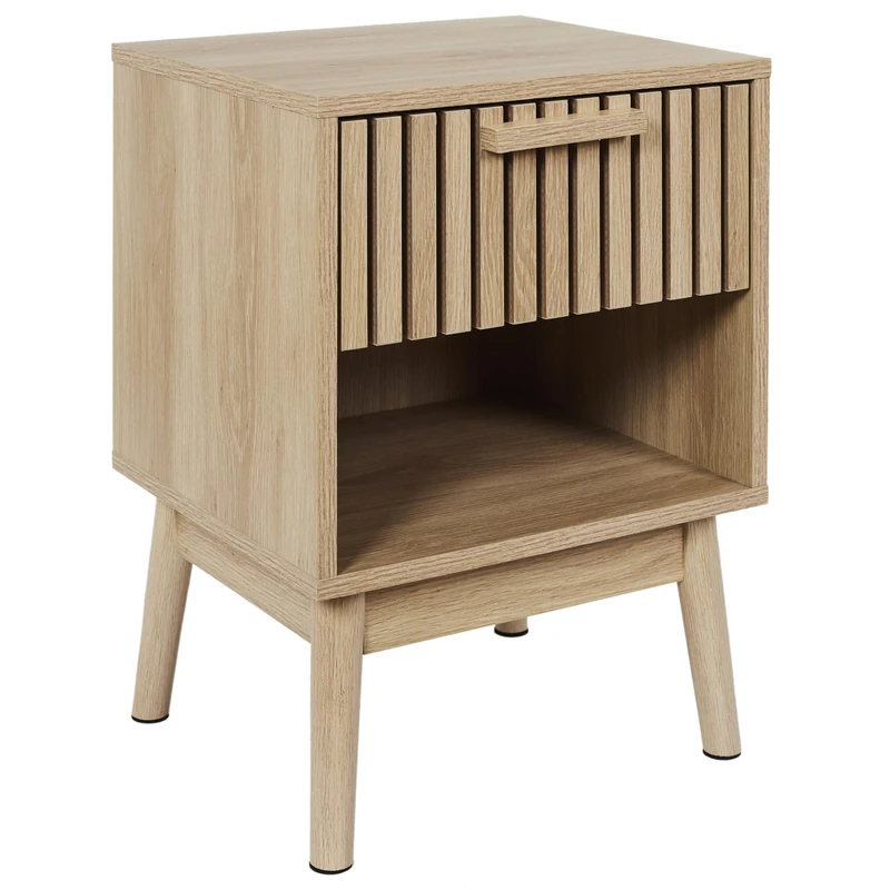 HOME DECO FACTORY Bedside Table Klaus, Brown, 40x55x35 cm