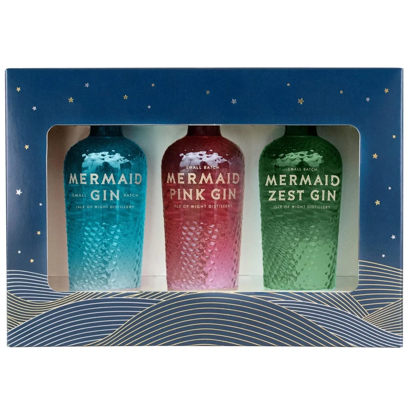 Mermaid Miniature Gift Set - Mermaid Gin, Mermaid Pink Gin & Mermaid Zest Gin (3 x 5cl)