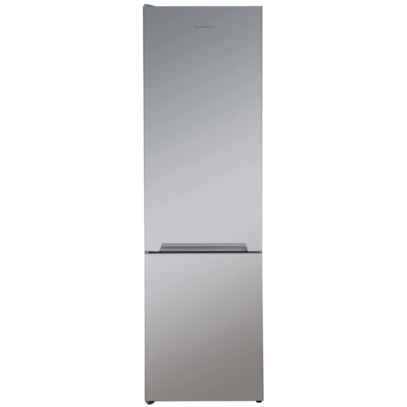 Russell Hobbs Freestanding Fridge Freezer, 54cm Wide, 180cm High, 204L Fridge Space, 84L Freezer Space, 4 Shelves, 4 Door Racks, Eco Friendly, Silver, RH180FF541E1S
