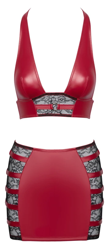 Cottelli Party Women's Top & Skirt Set Red XL