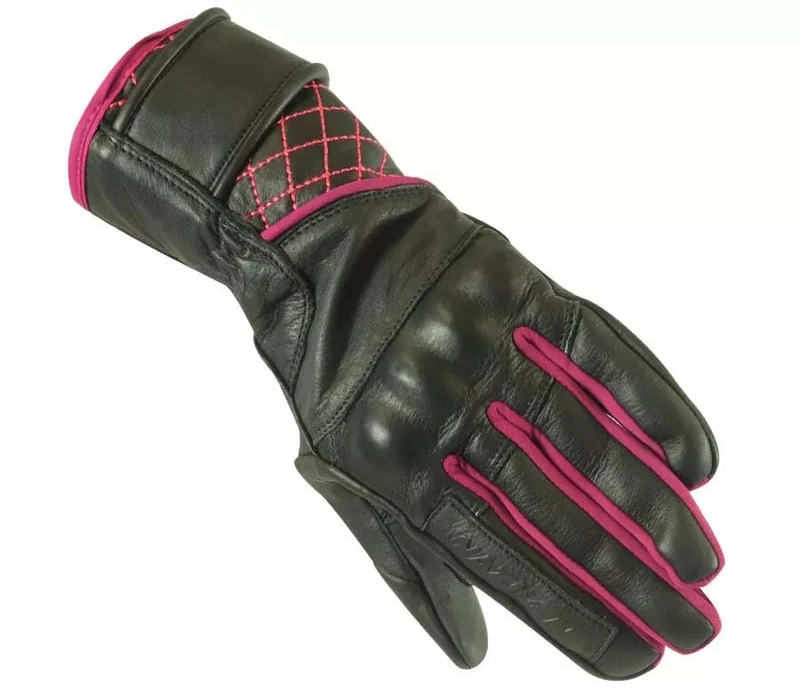 Nazran Aroma 2.0 Women's Leather Motorcycle Gloves Black/Pink XL