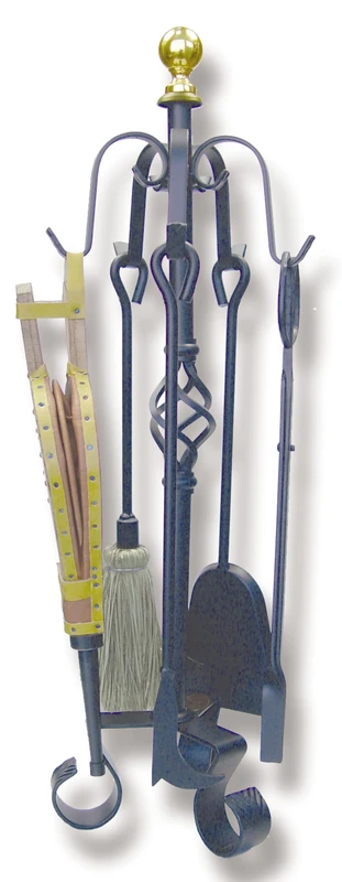 IMEX EL ZORRO, 10086 - Fireplace Set 5 Pieces 72 CMS. B.Brass