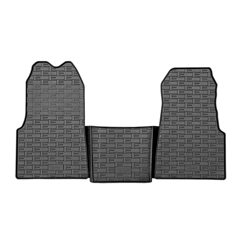 AUTO-STYLE CIKCar Set of Rubber Mats Compatible with Maxus eDeliver 9 (ev-90) 2020- (3-Piece + Mounting System)
