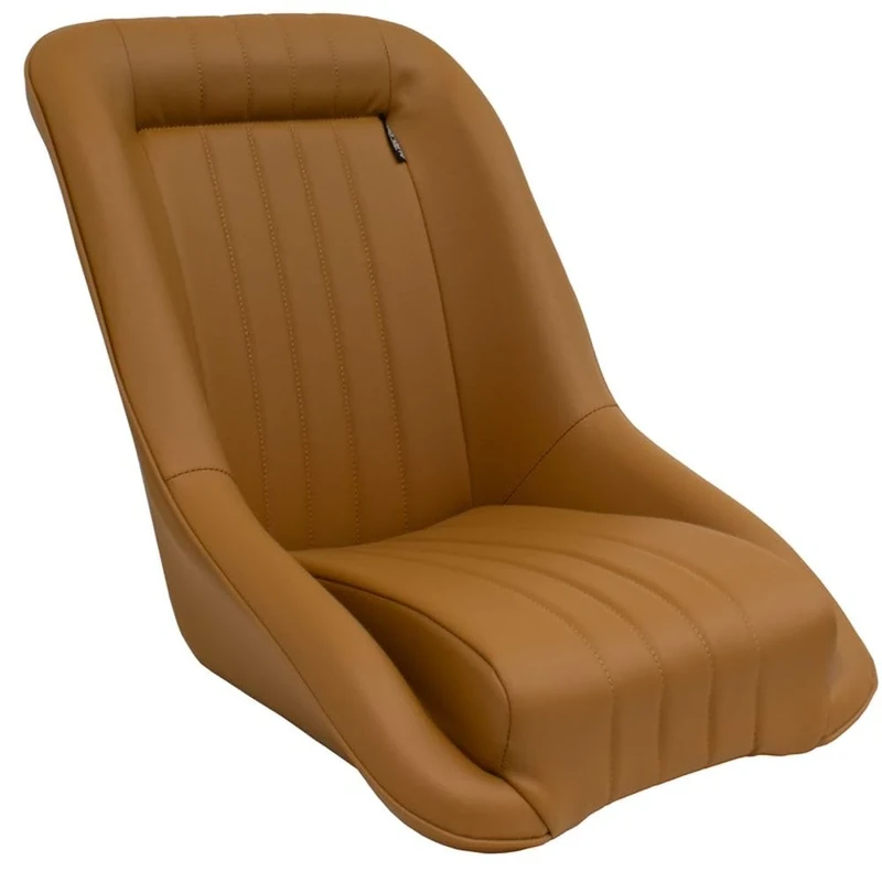 AutoStyle Sport seat 'Classic' - Beige Synthetic leather - Non-reclinable back-rest - incl. slides
