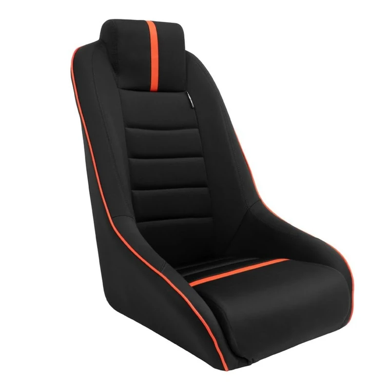 AutoStyle Sport seat 'Classic RS' - Black/Red - Non-reclinable back-rest + Integrated head-rest - incl. slides