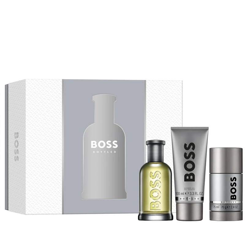 Boss No. 6 by Hugo Boss for Men - 3 Pc Gift Set 3.3oz EDT Spray, 3.3oz Shower Gel, 2.4oz Deodorant Stick