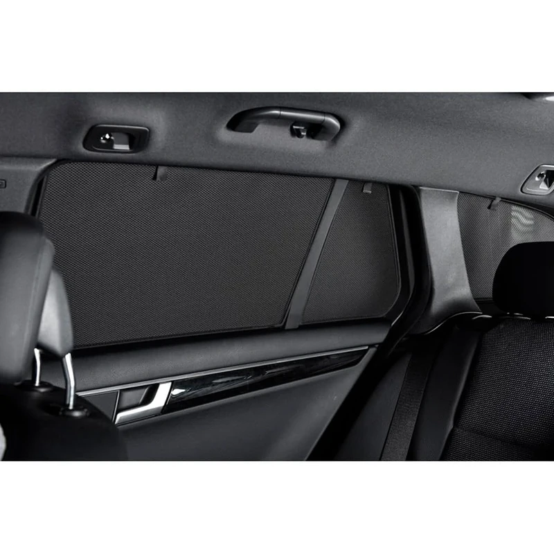 Set Car Shades (rear side doors) compatible with Volkswagen T7 Multivan (Life) 2021- (2-pieces) Custom-Fit Sunshades for Cars - Image 1