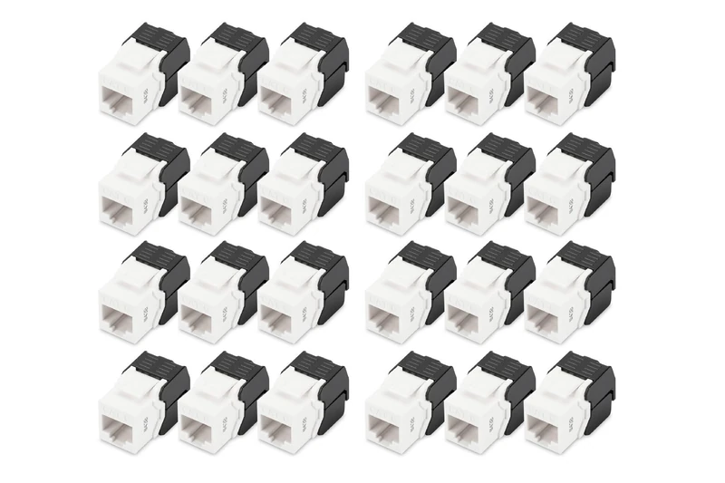 Digitus DN-93603 – Keystone module Cat 6 – 24 units – RJ45 network socket Cat.6 unshielded – 250 MHz – 1GBase-T – 1 Gbit/s – AWG 26 to AWG 22 – tool-free installation