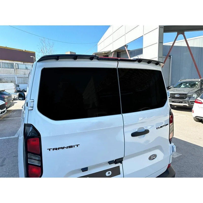 Motordrome Roof spoiler compatible with Ford Transit Custom (V710) 2023- & Volkswagen Transporter T7 2024- (with 2 barn doors) (PU)